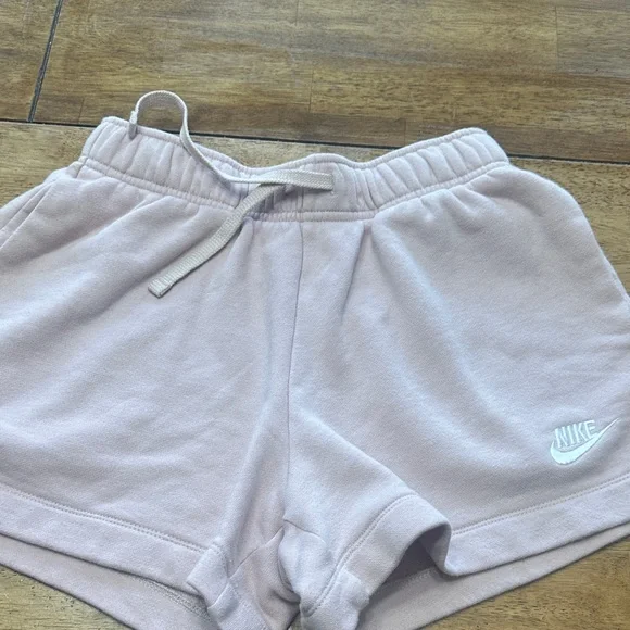 Nike Women's Light Pink Fleece Shorts - Picture 2 of 5